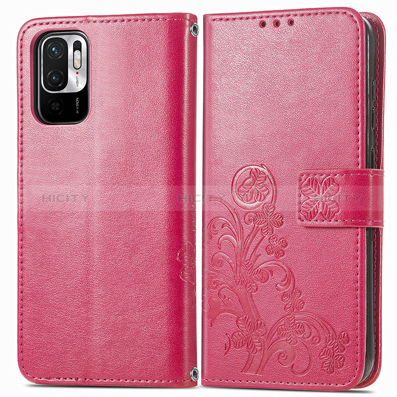 Custodia Portafoglio In Pelle Fiori Cover con Supporto per Xiaomi Redmi Note 10 5G