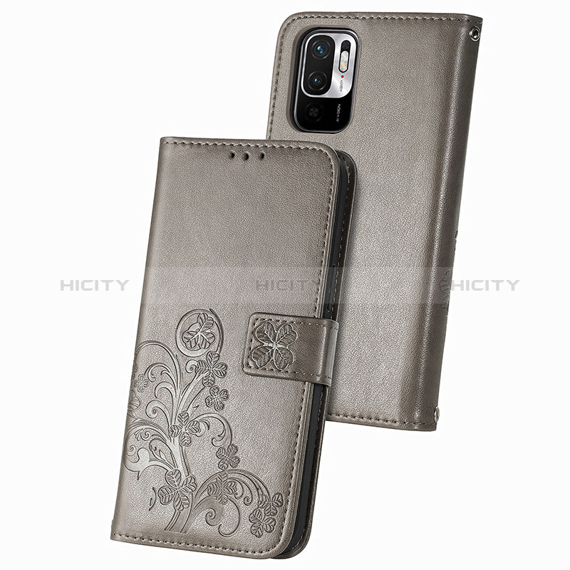 Custodia Portafoglio In Pelle Fiori Cover con Supporto per Xiaomi Redmi Note 10 JE 5G