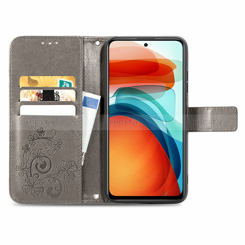 Custodia Portafoglio In Pelle Fiori Cover con Supporto per Xiaomi Redmi Note 10 Pro 5G