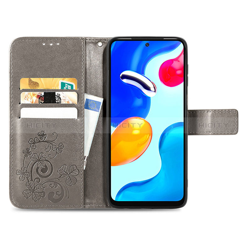 Custodia Portafoglio In Pelle Fiori Cover con Supporto per Xiaomi Redmi Note 11S 4G