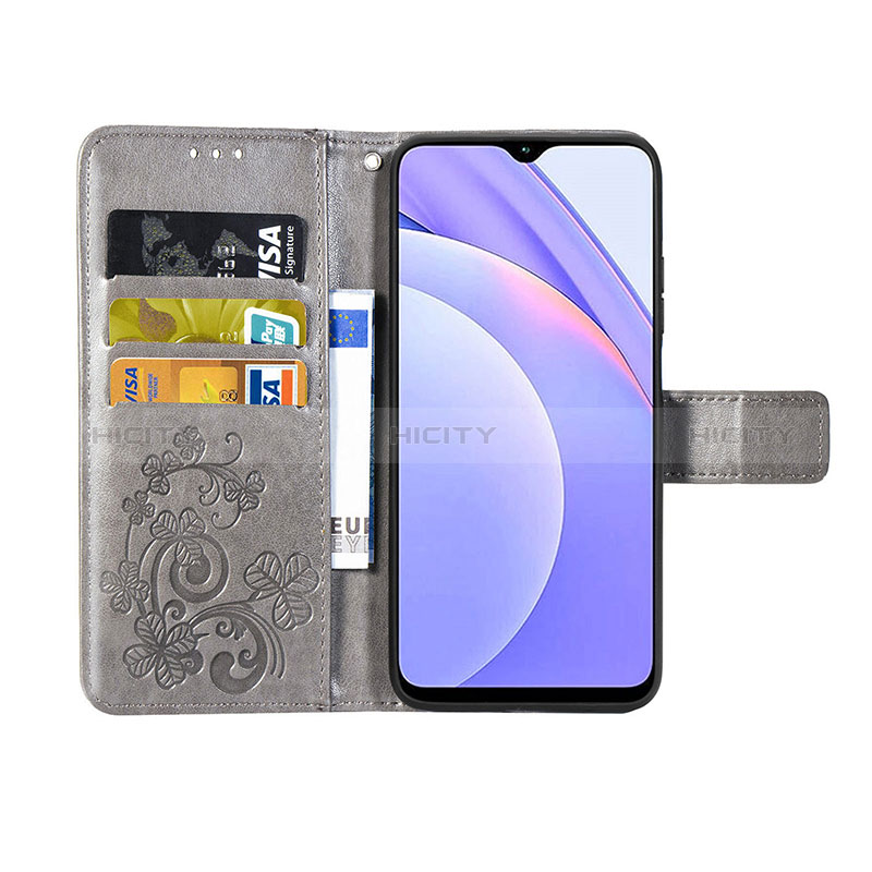 Custodia Portafoglio In Pelle Fiori Cover con Supporto per Xiaomi Redmi Note 9 4G