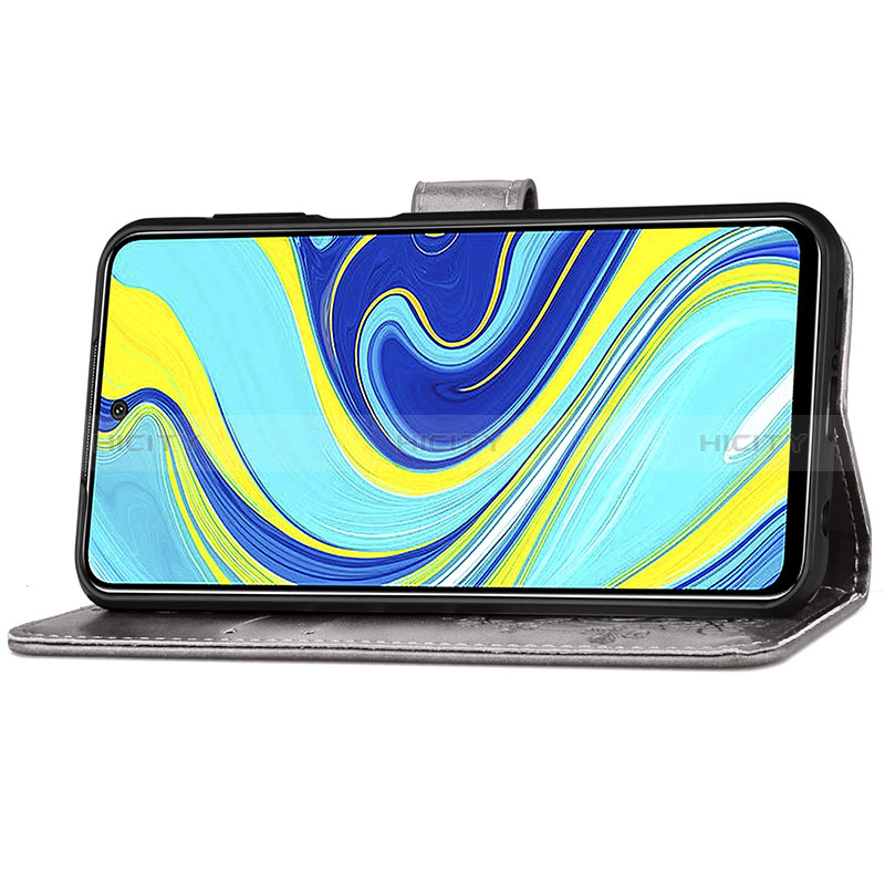 Custodia Portafoglio In Pelle Fiori Cover con Supporto per Xiaomi Redmi Note 9 Pro Max