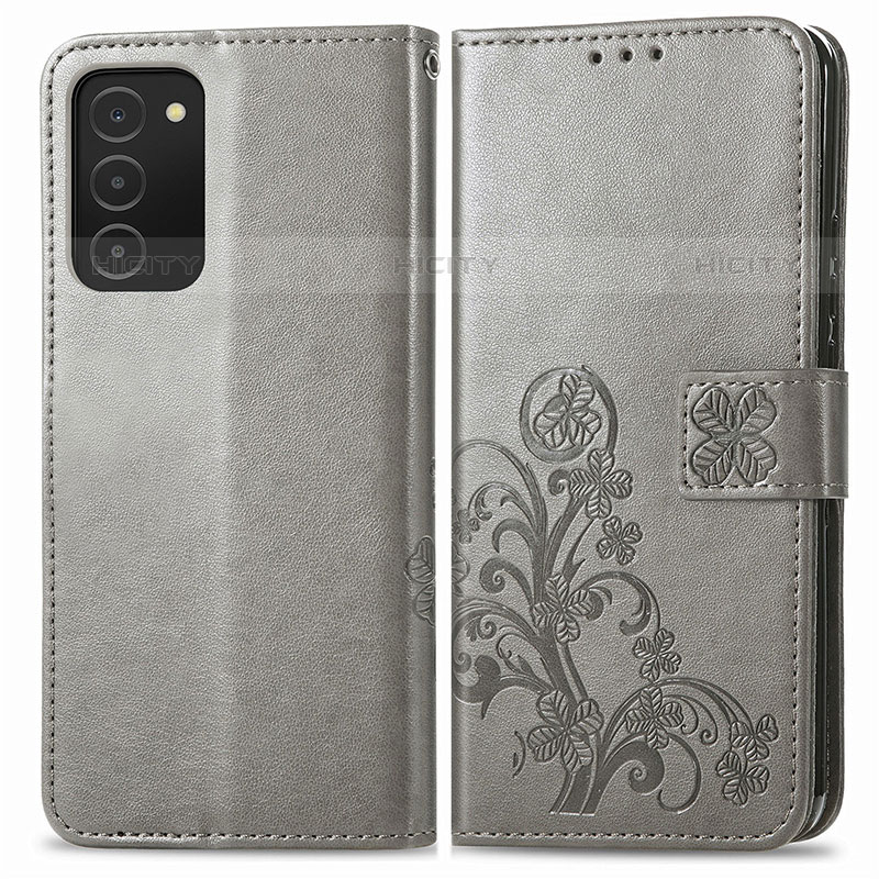 Custodia Portafoglio In Pelle Fiori Cover con Supporto S01D per Samsung Galaxy M02s