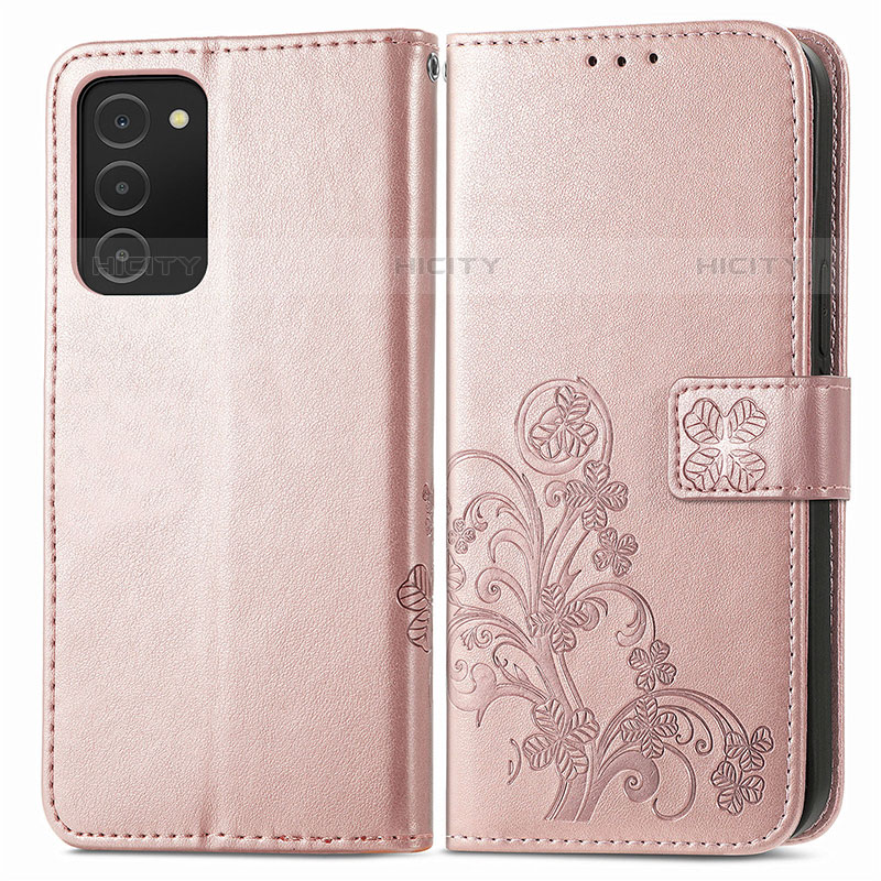 Custodia Portafoglio In Pelle Fiori Cover con Supporto S01D per Samsung Galaxy M02s