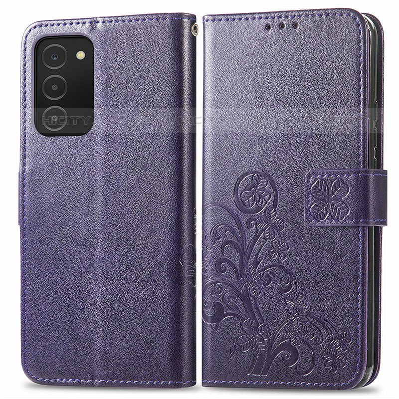 Custodia Portafoglio In Pelle Fiori Cover con Supporto S01D per Samsung Galaxy M02s