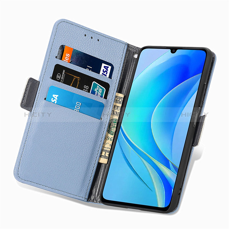 Custodia Portafoglio In Pelle Fiori Cover con Supporto S02D per Huawei Nova Y70