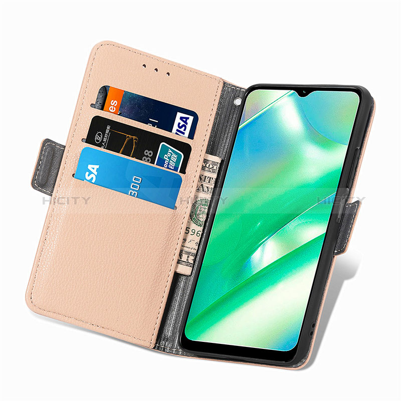 Custodia Portafoglio In Pelle Fiori Cover con Supporto S02D per Realme C33 (2023)