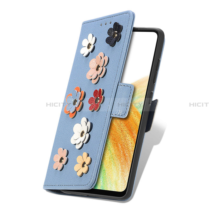 Custodia Portafoglio In Pelle Fiori Cover con Supporto S02D per Samsung Galaxy A33 5G