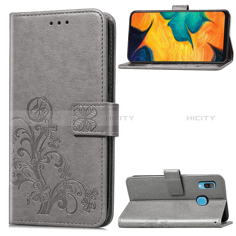 Custodia Portafoglio In Pelle Fiori Cover con Supporto S02D per Samsung Galaxy M10S