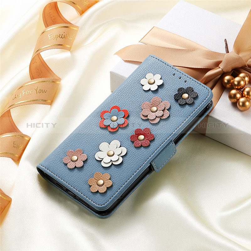 Custodia Portafoglio In Pelle Fiori Cover con Supporto S02D per Samsung Galaxy S20 FE (2022) 5G