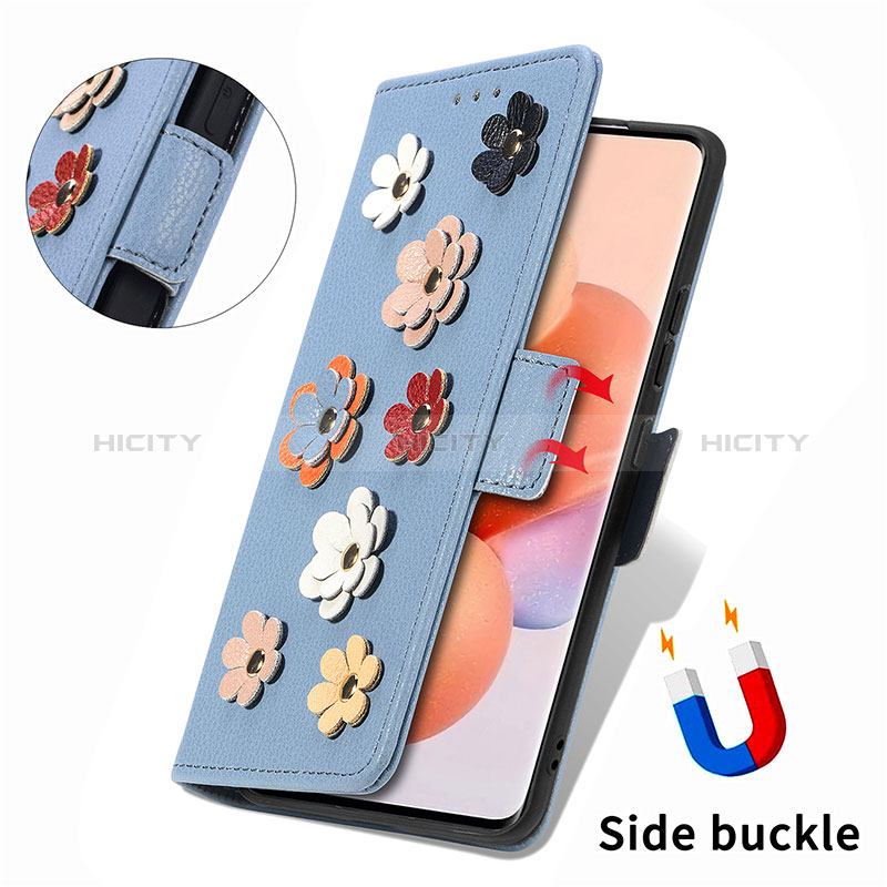 Custodia Portafoglio In Pelle Fiori Cover con Supporto S02D per Xiaomi Redmi K50 Ultra 5G