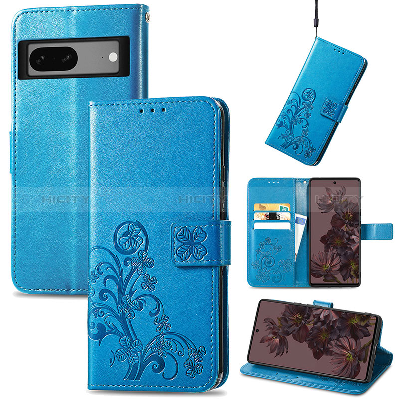 Custodia Portafoglio In Pelle Fiori Cover con Supporto S03D per Google Pixel 7 5G