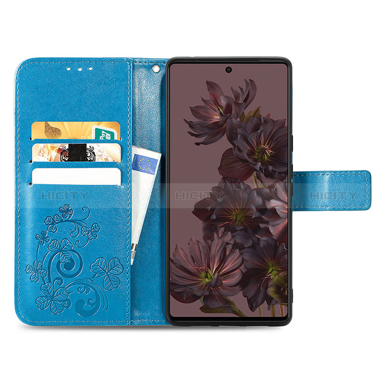 Custodia Portafoglio In Pelle Fiori Cover con Supporto S03D per Google Pixel 7 5G