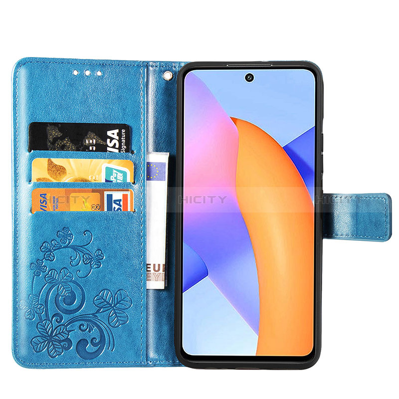 Custodia Portafoglio In Pelle Fiori Cover con Supporto S03D per Huawei Honor 10X Lite