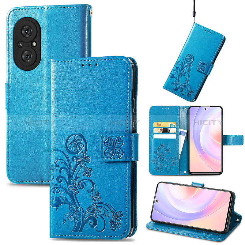 Custodia Portafoglio In Pelle Fiori Cover con Supporto S03D per Huawei Honor 50 SE 5G