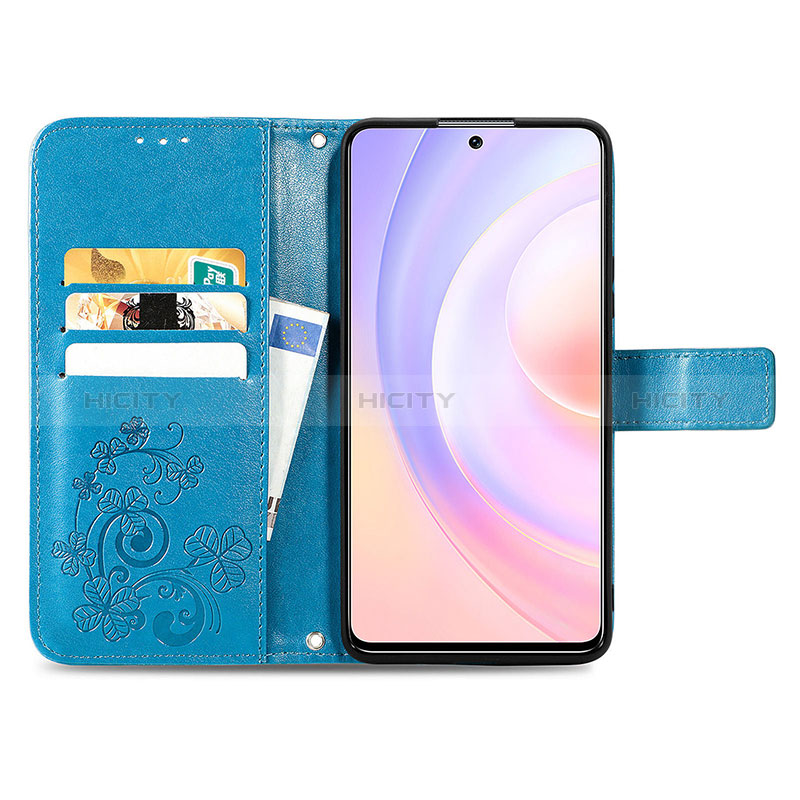 Custodia Portafoglio In Pelle Fiori Cover con Supporto S03D per Huawei Honor 50 SE 5G