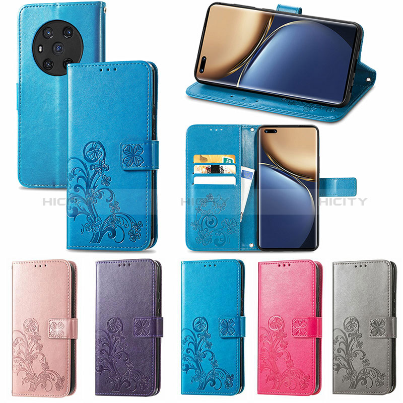 Custodia Portafoglio In Pelle Fiori Cover con Supporto S03D per Huawei Honor Magic3 5G