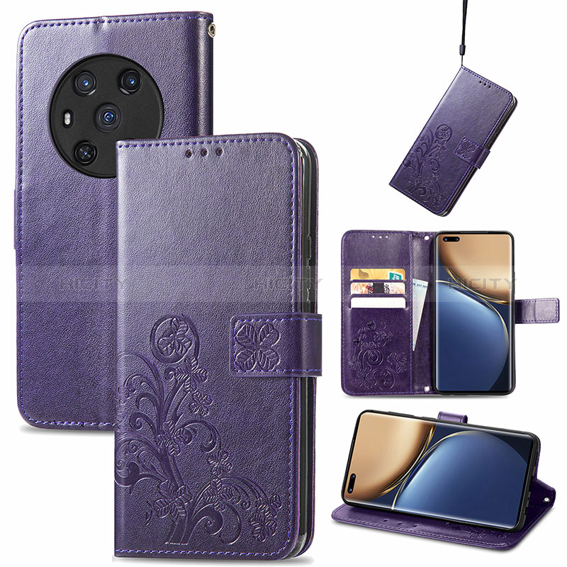 Custodia Portafoglio In Pelle Fiori Cover con Supporto S03D per Huawei Honor Magic3 5G