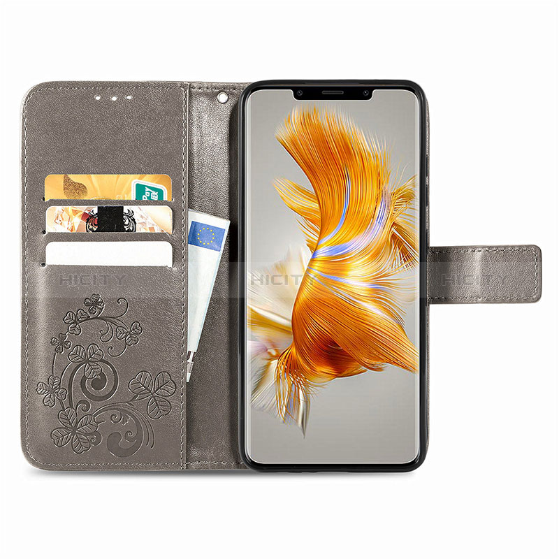 Custodia Portafoglio In Pelle Fiori Cover con Supporto S03D per Huawei Mate 50 Pro