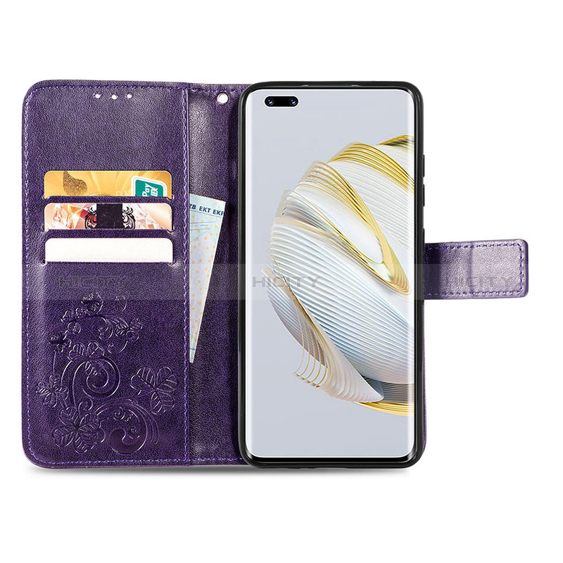 Custodia Portafoglio In Pelle Fiori Cover con Supporto S03D per Huawei Nova 10 Pro