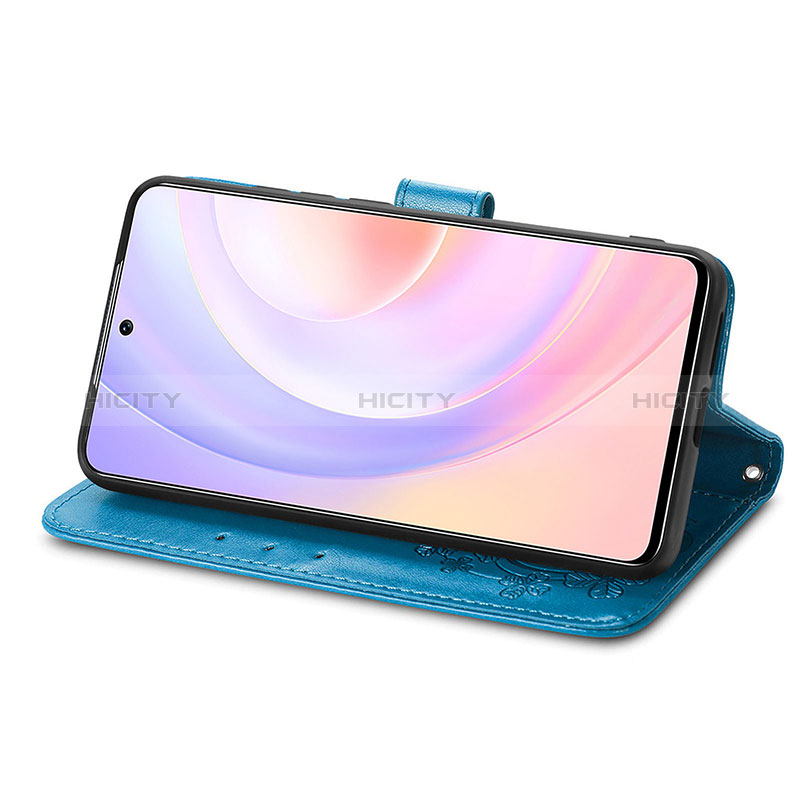 Custodia Portafoglio In Pelle Fiori Cover con Supporto S03D per Huawei Nova 9 SE