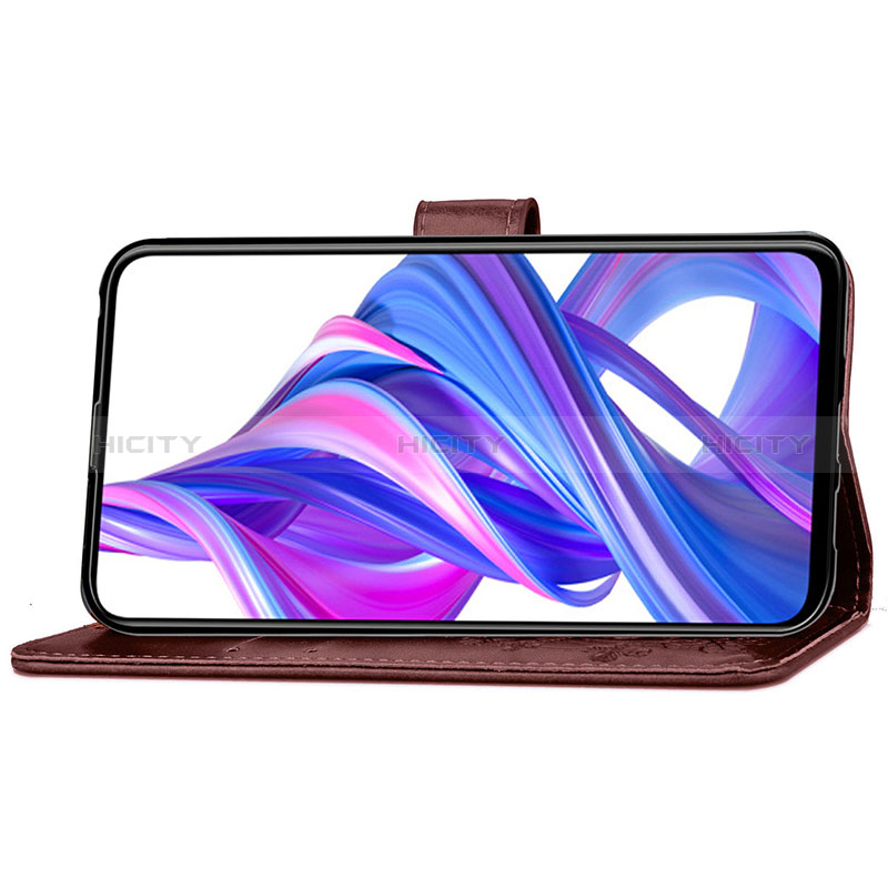 Custodia Portafoglio In Pelle Fiori Cover con Supporto S03D per Huawei P Smart Z (2019)