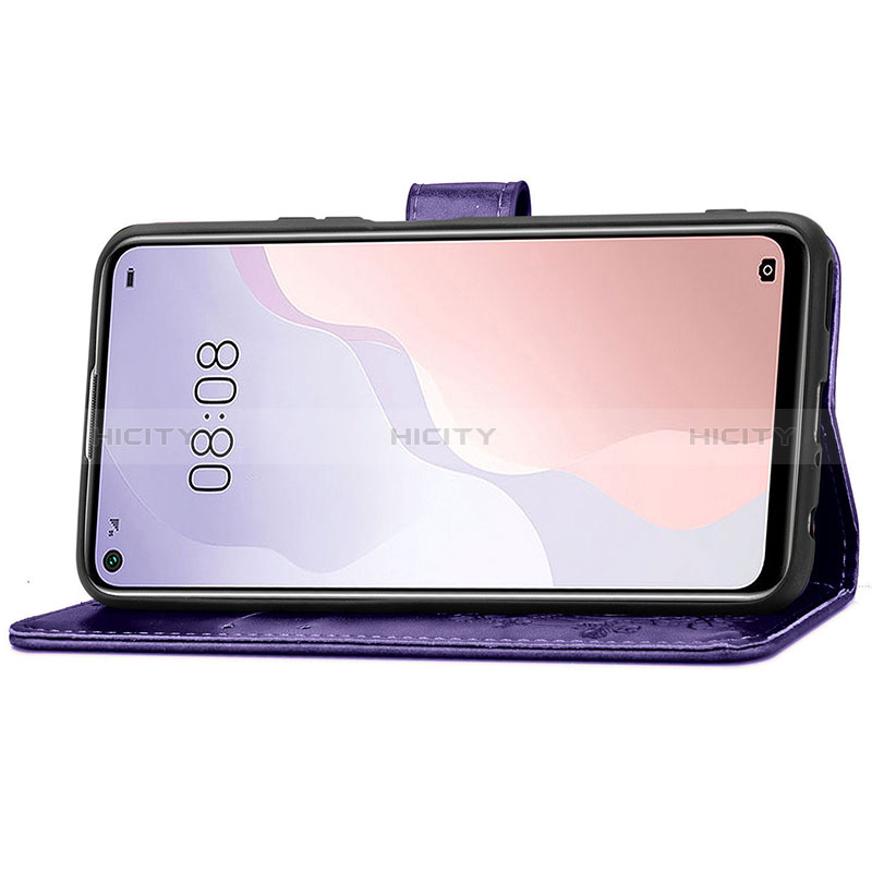 Custodia Portafoglio In Pelle Fiori Cover con Supporto S03D per Huawei P40 Lite 5G