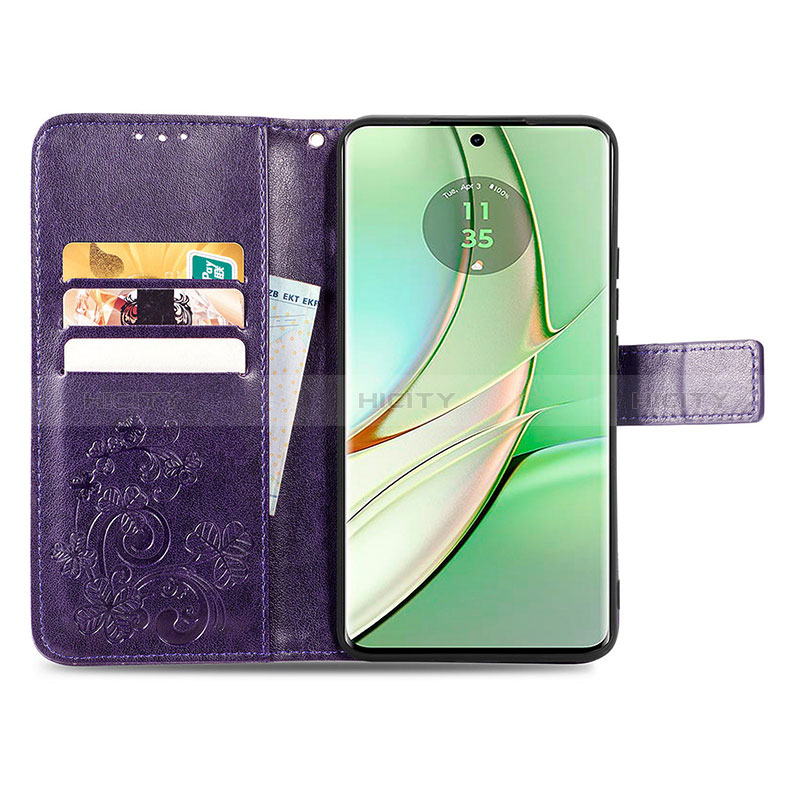 Custodia Portafoglio In Pelle Fiori Cover con Supporto S03D per Motorola Moto Edge 40 5G