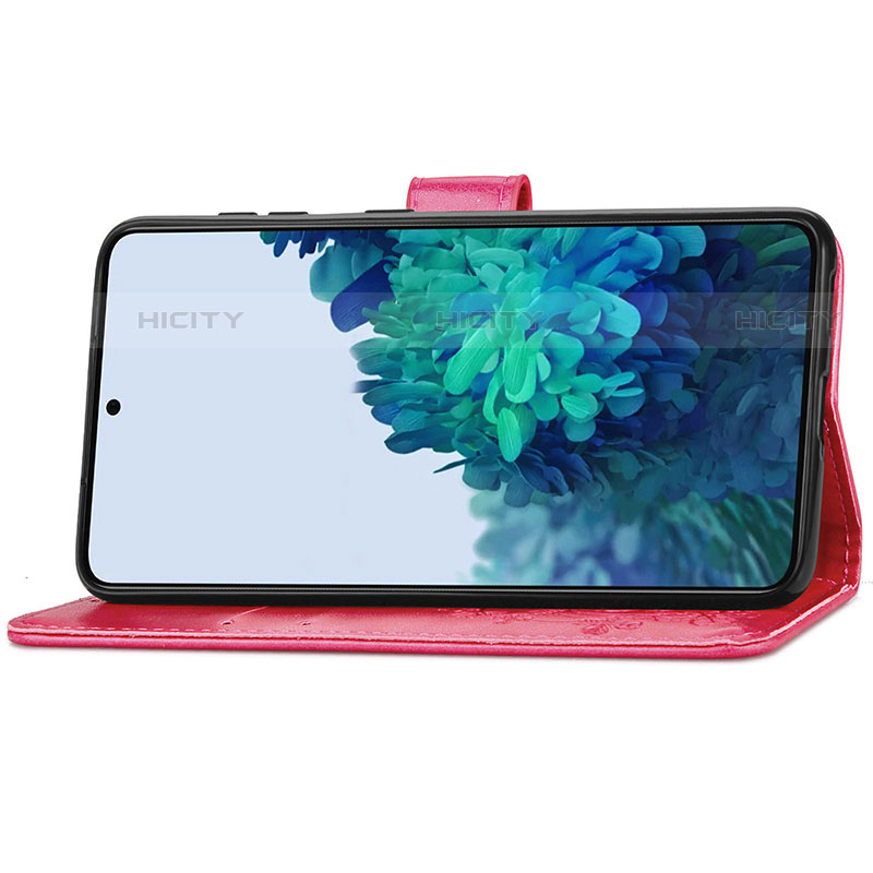 Custodia Portafoglio In Pelle Fiori Cover con Supporto S03D per Samsung Galaxy S21 5G