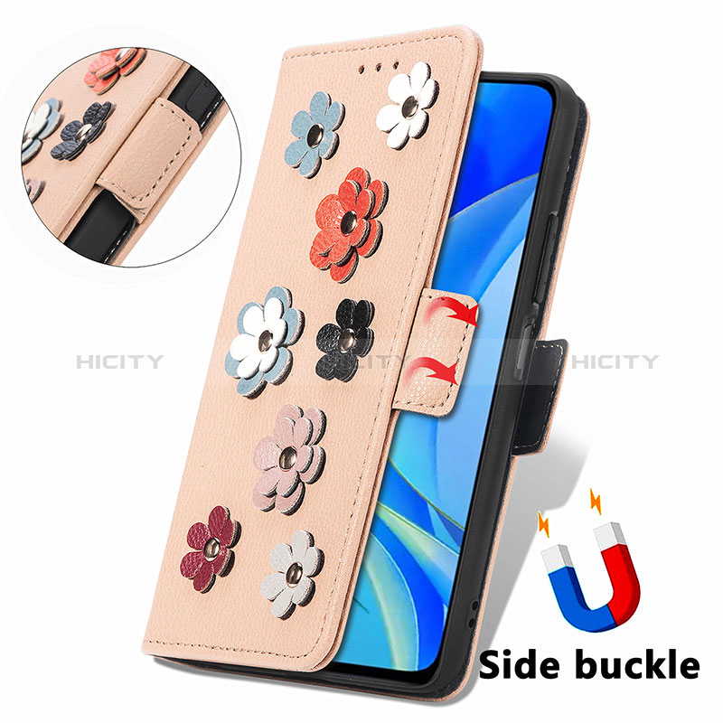 Custodia Portafoglio In Pelle Fiori Cover con Supporto S04D per Huawei Nova Y70