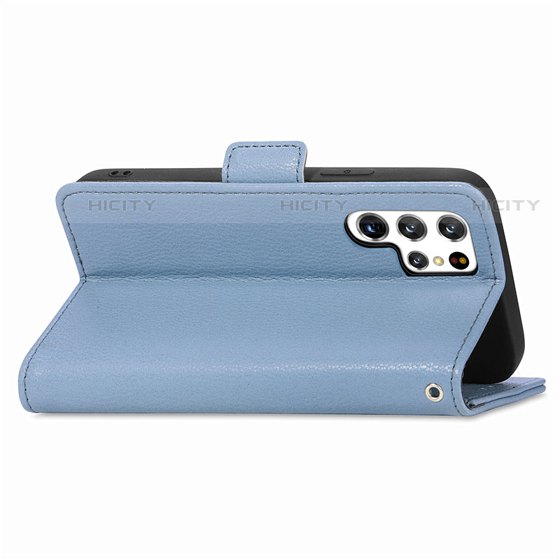 Custodia Portafoglio In Pelle Fiori Cover con Supporto S04D per Samsung Galaxy S22 Ultra 5G