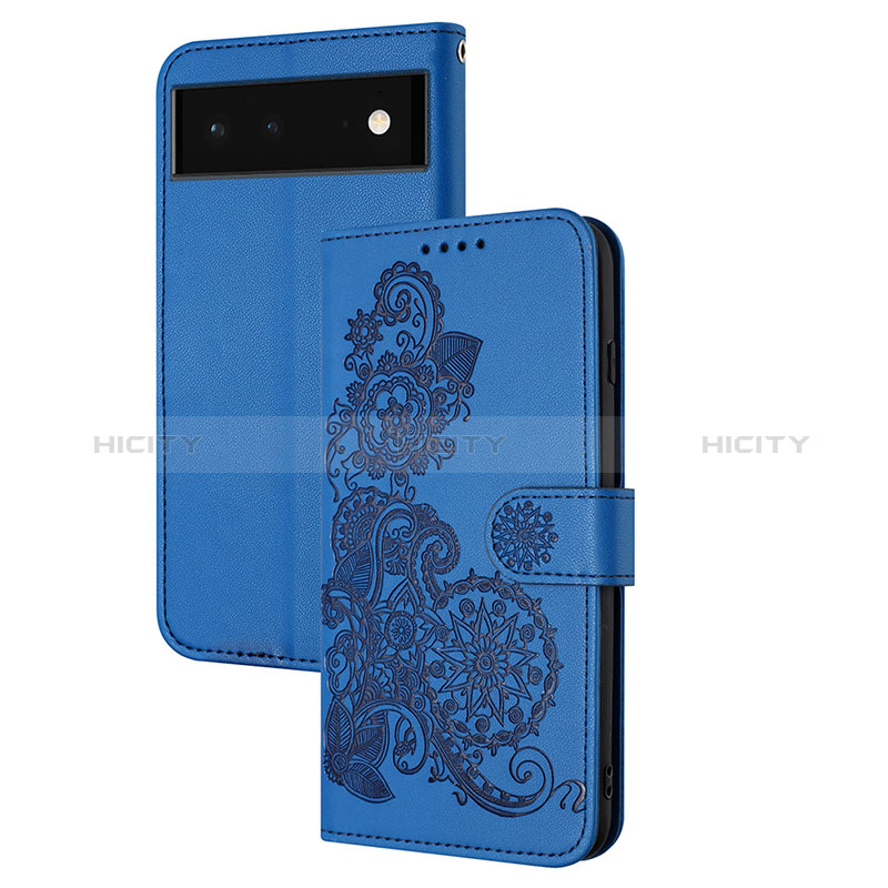 Custodia Portafoglio In Pelle Fiori Cover con Supporto Y01X per Google Pixel 6 Pro 5G