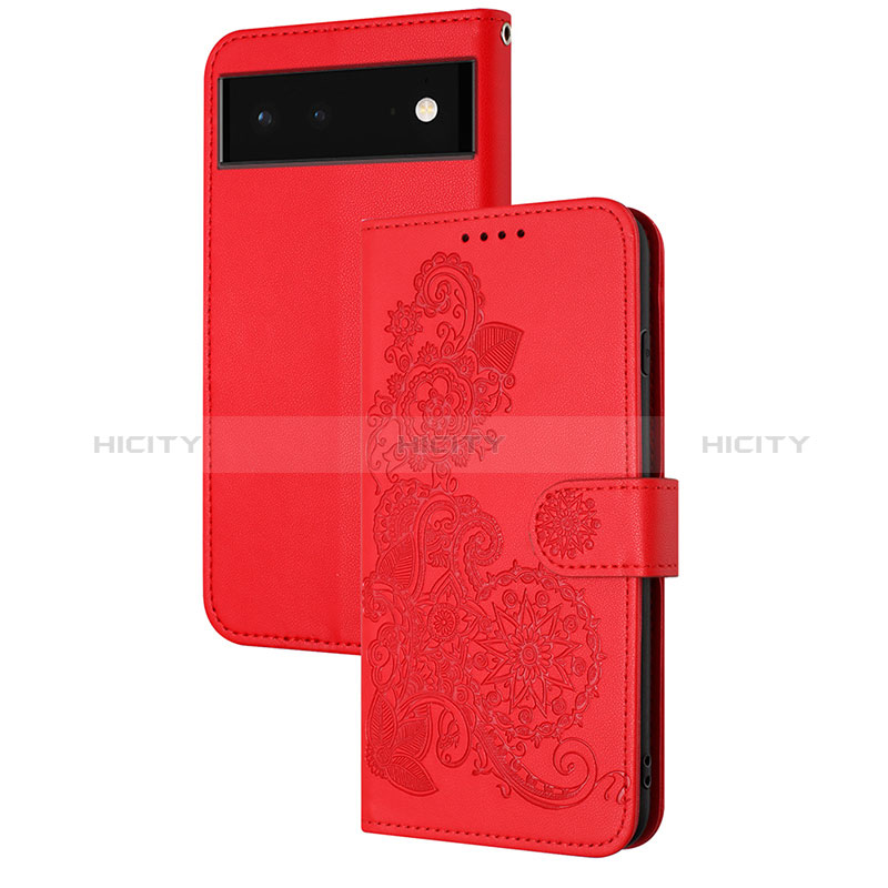 Custodia Portafoglio In Pelle Fiori Cover con Supporto Y01X per Google Pixel 6 Pro 5G