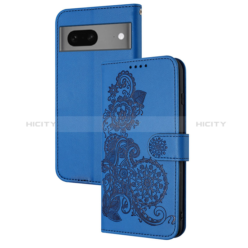 Custodia Portafoglio In Pelle Fiori Cover con Supporto Y01X per Google Pixel 7 5G