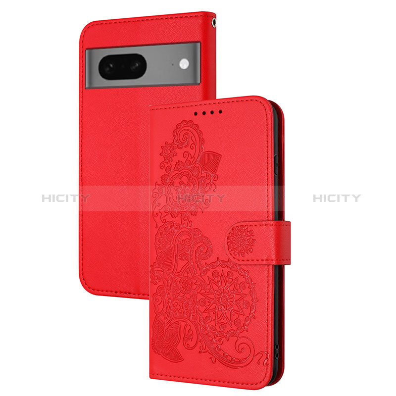 Custodia Portafoglio In Pelle Fiori Cover con Supporto Y01X per Google Pixel 7 5G