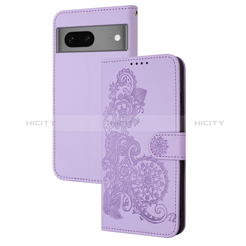 Custodia Portafoglio In Pelle Fiori Cover con Supporto Y01X per Google Pixel 7 5G