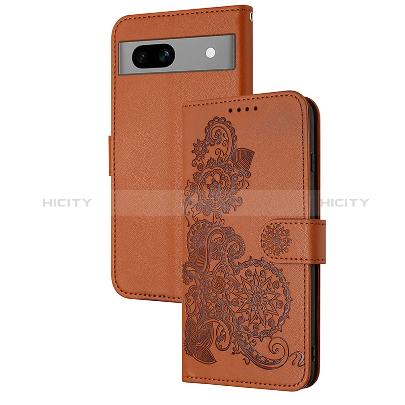 Custodia Portafoglio In Pelle Fiori Cover con Supporto Y01X per Google Pixel 7a 5G