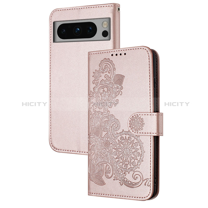 Custodia Portafoglio In Pelle Fiori Cover con Supporto Y01X per Google Pixel 8 Pro 5G