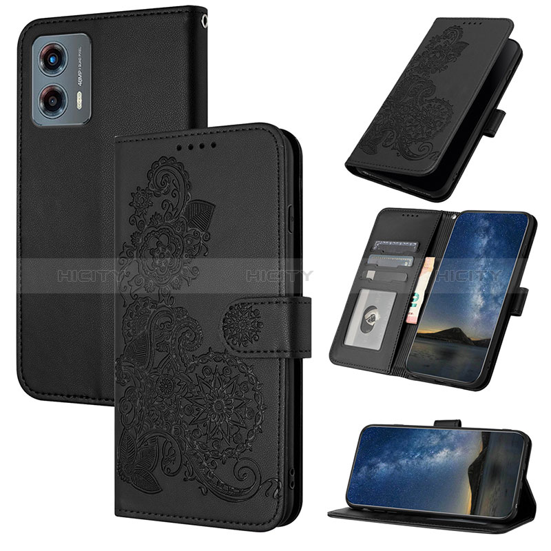 Custodia Portafoglio In Pelle Fiori Cover con Supporto Y01X per Motorola Moto G 5G (2023)