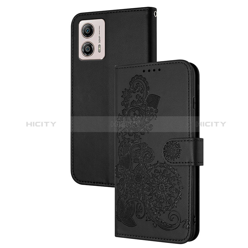 Custodia Portafoglio In Pelle Fiori Cover con Supporto Y01X per Motorola Moto G53 5G