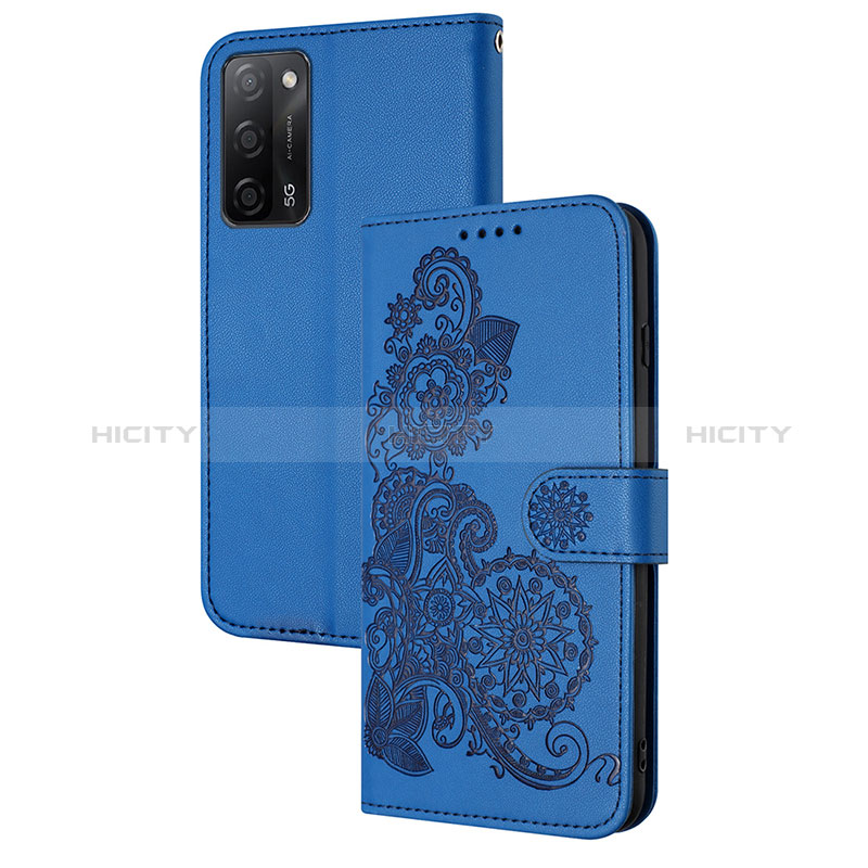 Custodia Portafoglio In Pelle Fiori Cover con Supporto Y01X per Oppo A55 5G