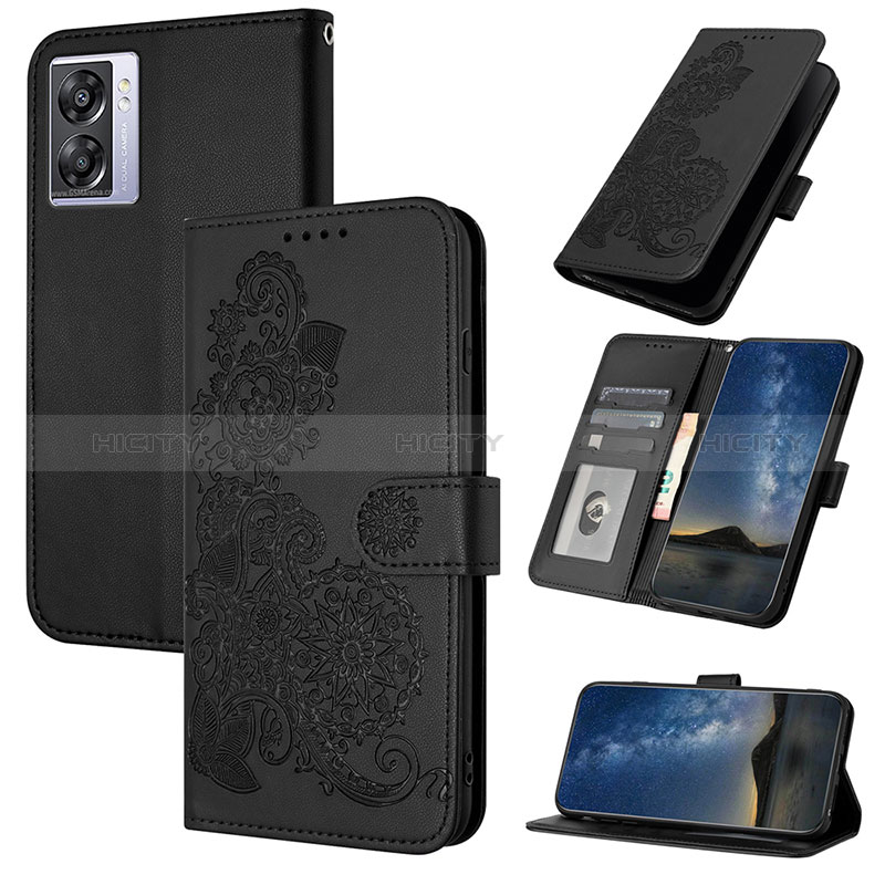 Custodia Portafoglio In Pelle Fiori Cover con Supporto Y01X per Oppo A57 5G