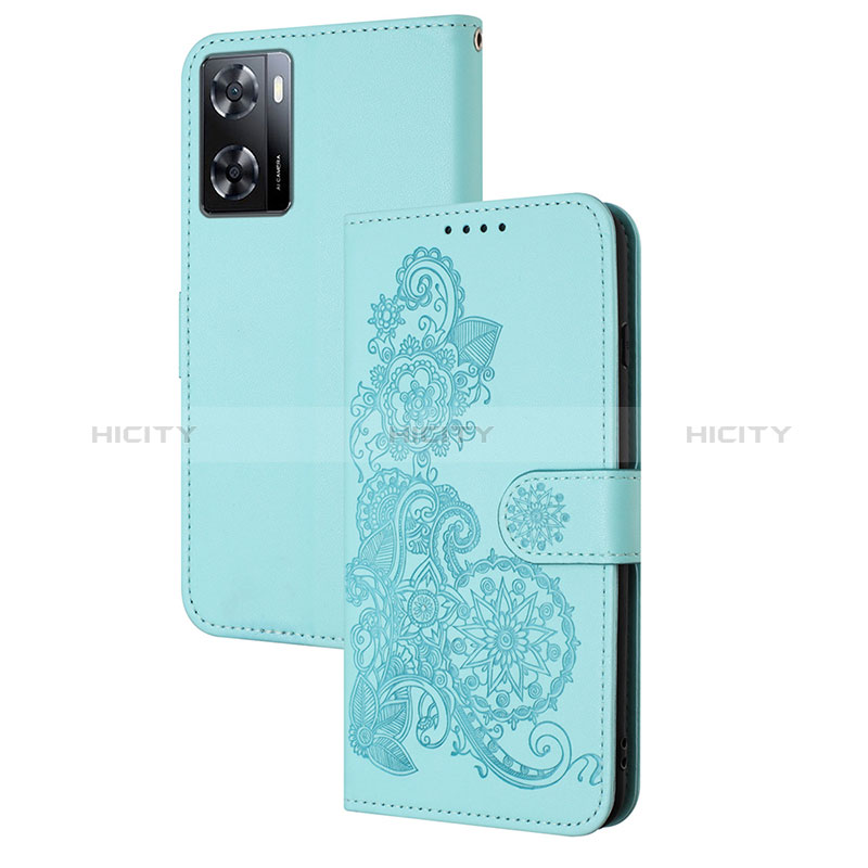 Custodia Portafoglio In Pelle Fiori Cover con Supporto Y01X per Oppo A77 4G