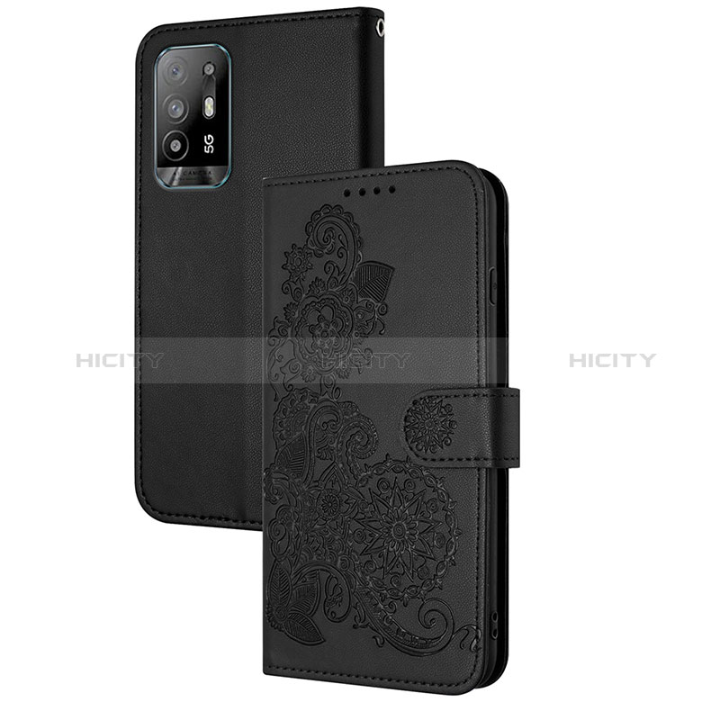 Custodia Portafoglio In Pelle Fiori Cover con Supporto Y01X per Oppo A94 5G