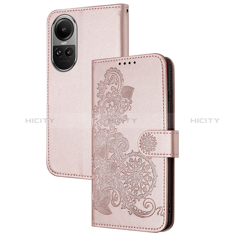 Custodia Portafoglio In Pelle Fiori Cover con Supporto Y01X per Oppo Reno10 Pro 5G