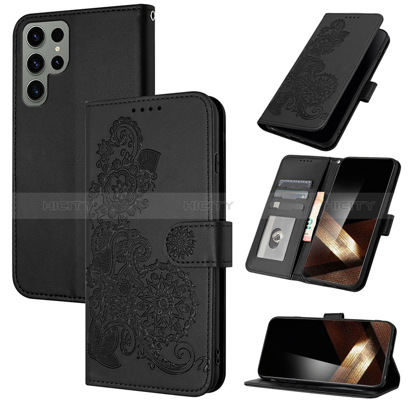 Custodia Portafoglio In Pelle Fiori Cover con Supporto Y01X per Samsung Galaxy S25 Ultra 5G