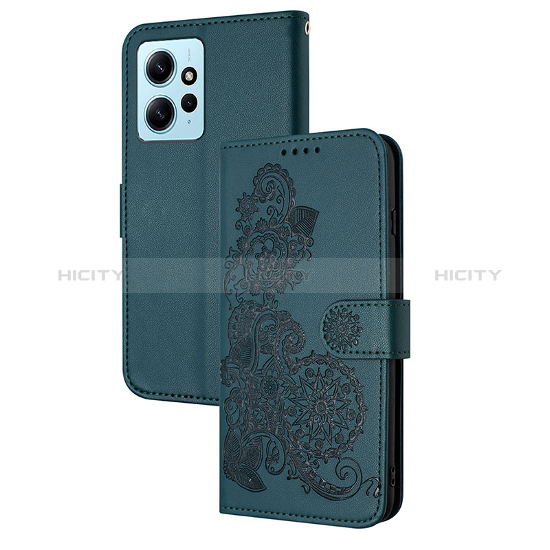 Custodia Portafoglio In Pelle Fiori Cover con Supporto Y01X per Xiaomi Redmi Note 12 4G