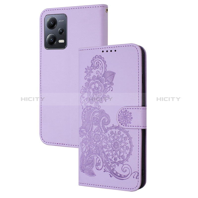 Custodia Portafoglio In Pelle Fiori Cover con Supporto Y01X per Xiaomi Redmi Note 12 5G