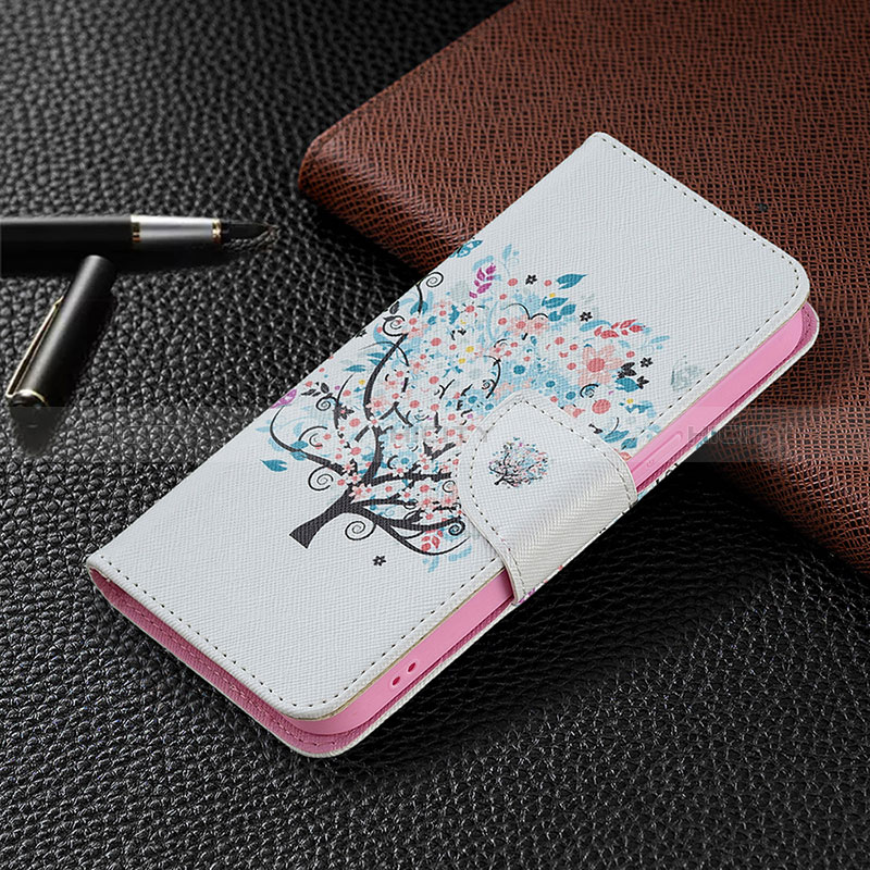 Custodia Portafoglio In Pelle Fiori Cover con Supporto Z02 per Apple iPhone 14 Pro Multicolore