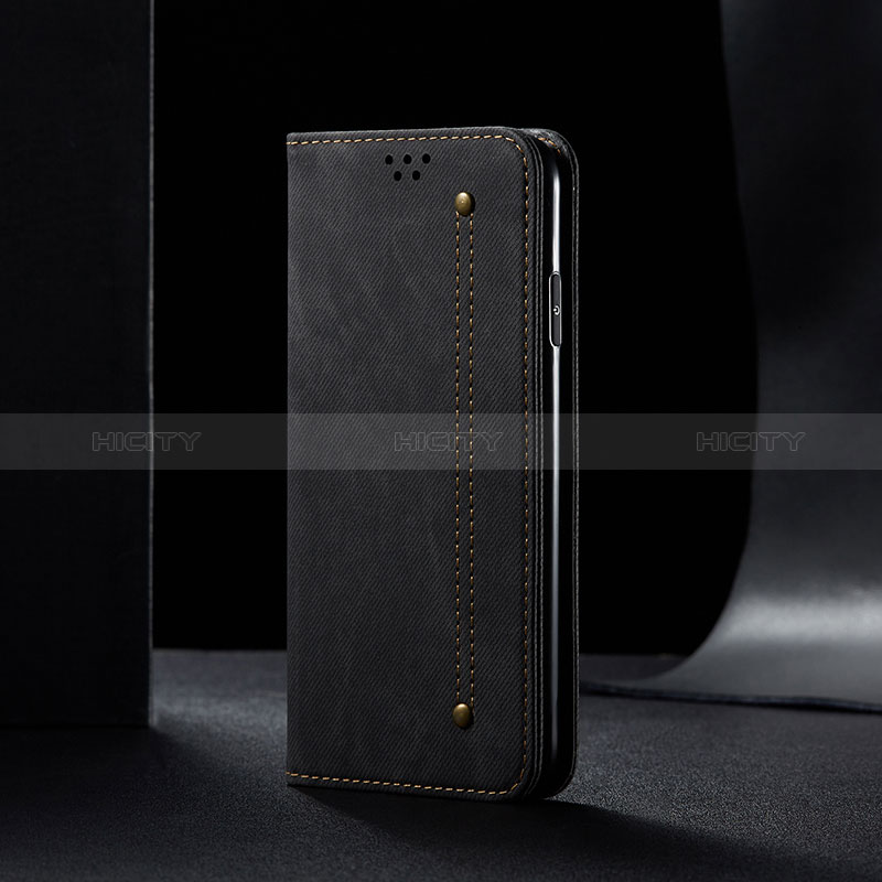 Custodia Portafoglio In stoffa con Supporto B01S per Samsung Galaxy A10s Nero